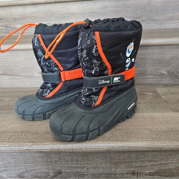 Sorel Disney X flurry Frozen snow boots features Olaf kids size 2 - Picture 2 of 7